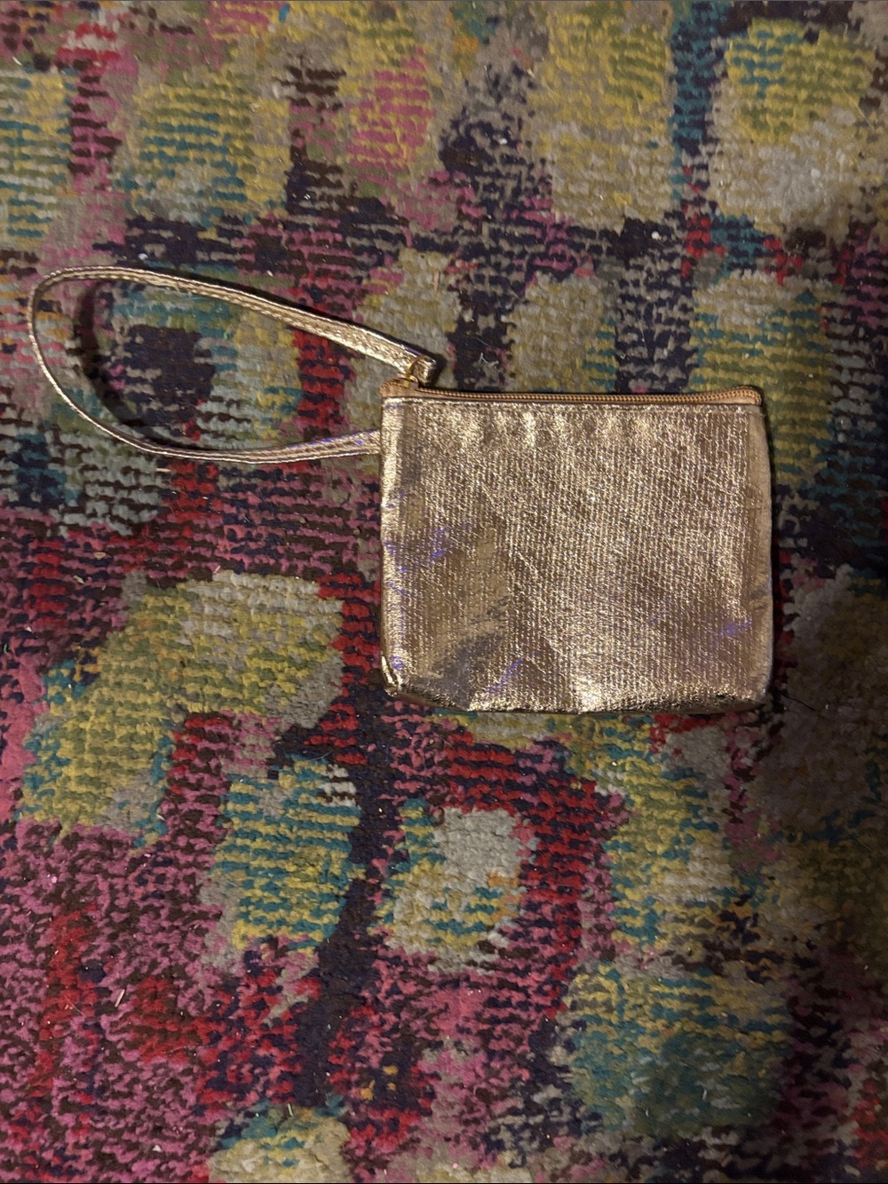 Gold Wristlet Clutch - Women's Metallic Pouch